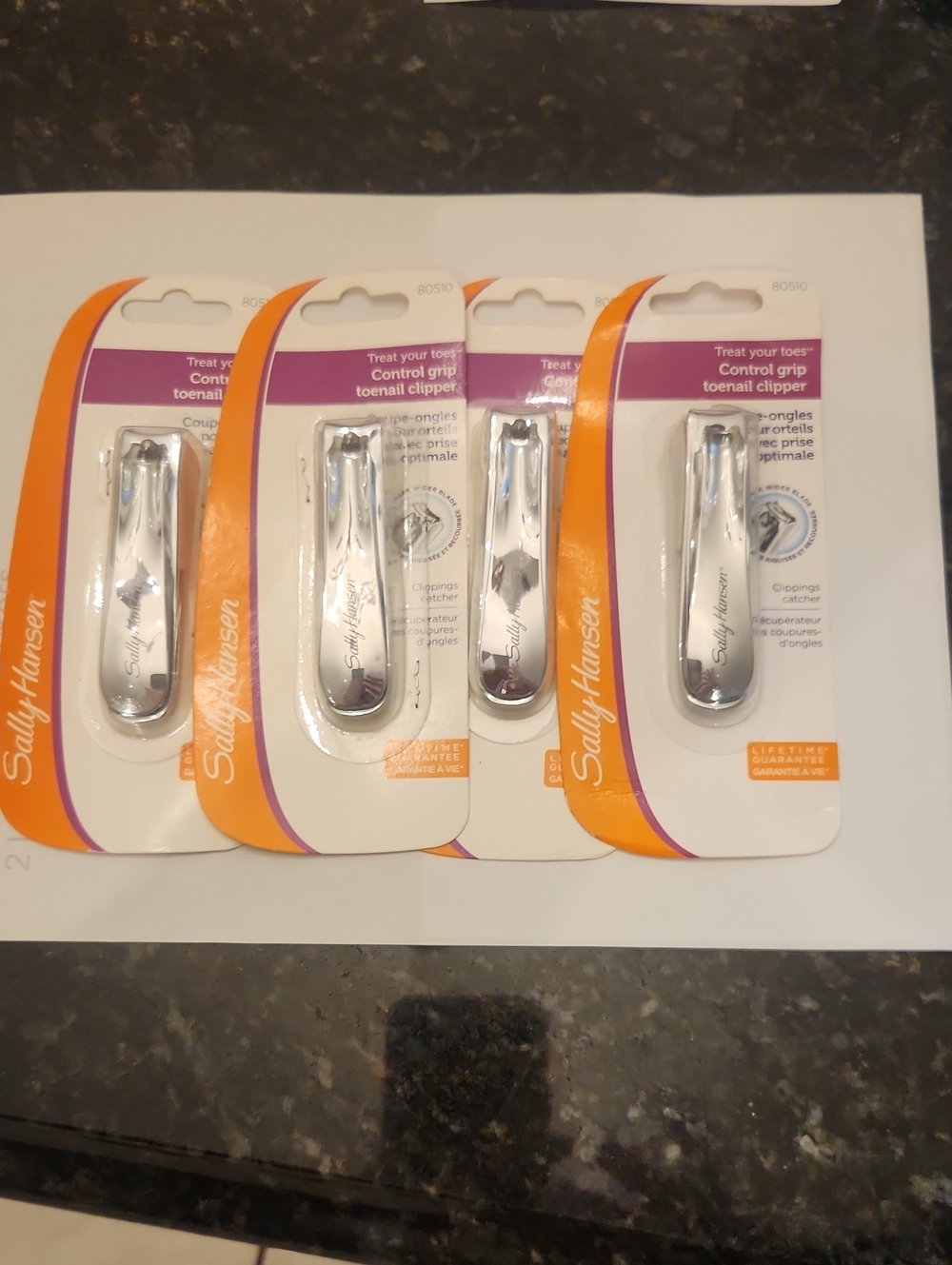 Sally Hansen Silver Toenail Clippers - Pack of 4